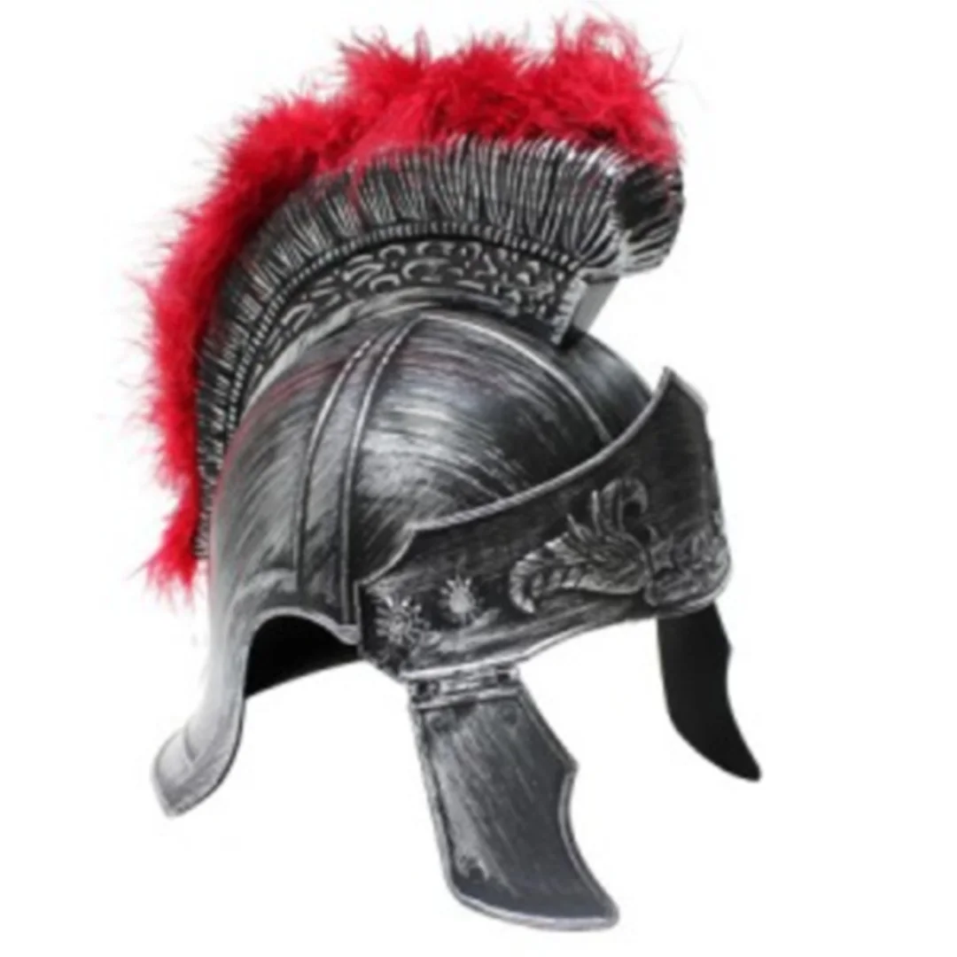 Casco soldado Romano cresta con pluma