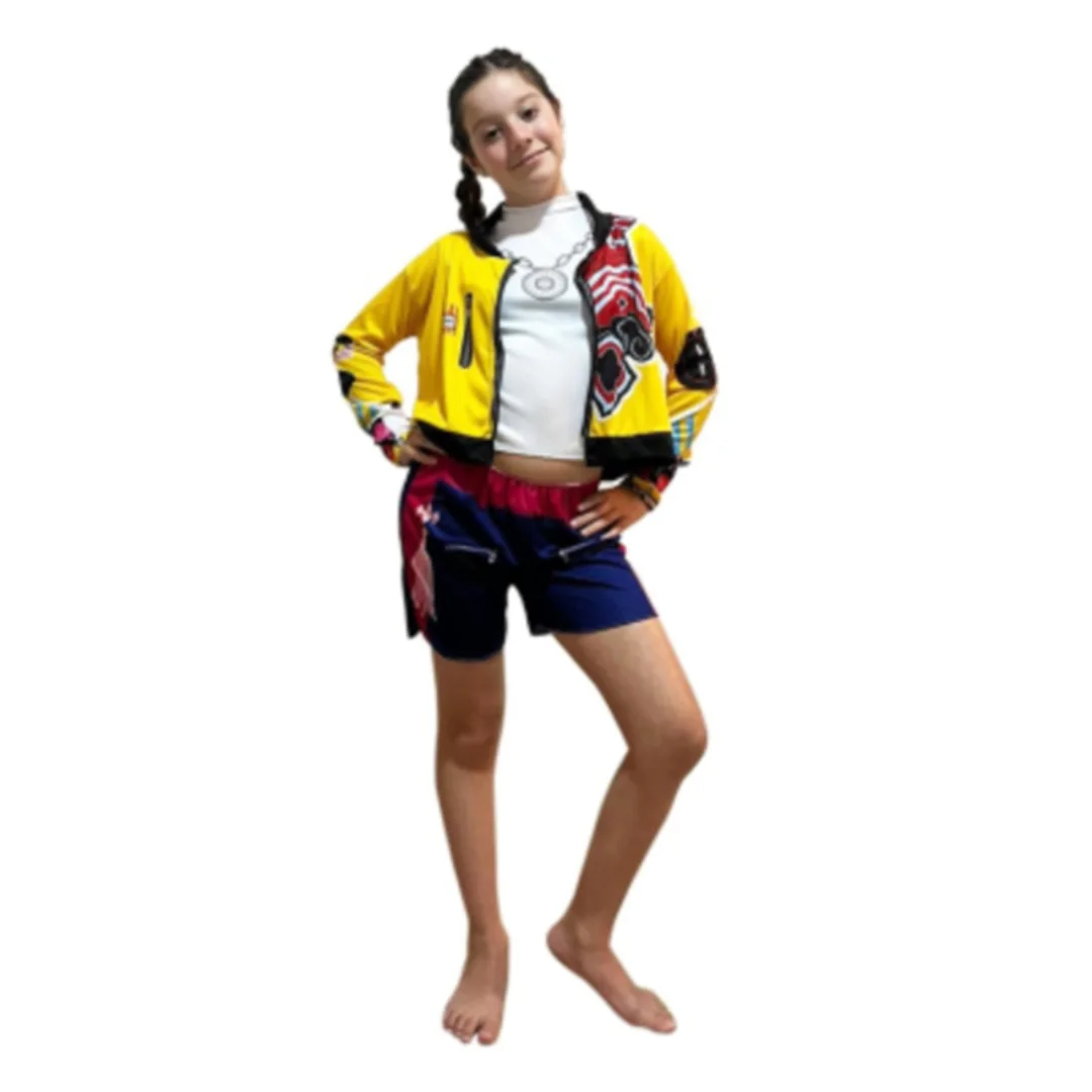 Disfraz guerrera K-POP amarillo