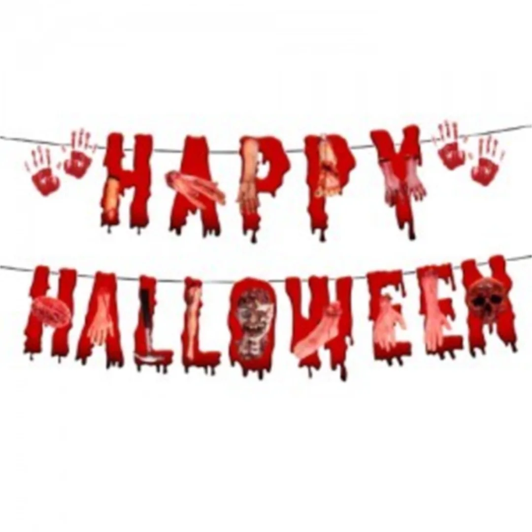 Banner sangriento Happy Halloween