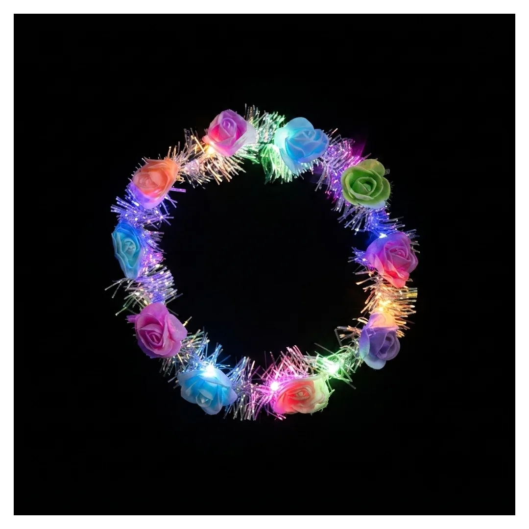 Vinchas de flores con luz x10